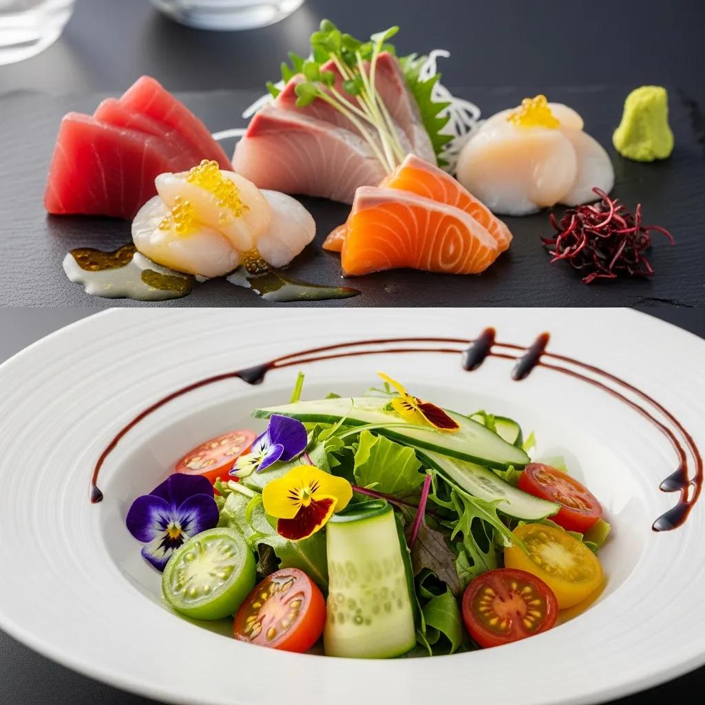 Artfully plated signature dishes that highlight artisan olive oils and small-batch vinegars within a fine-dining presentation