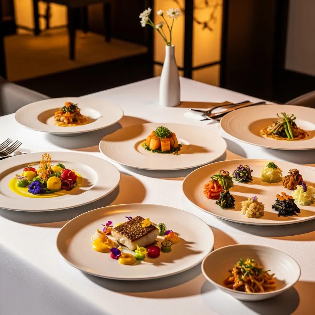 Elegant fine dining setup at Jungsik restaurant in Seoul, highlighting modern Korean cuisine