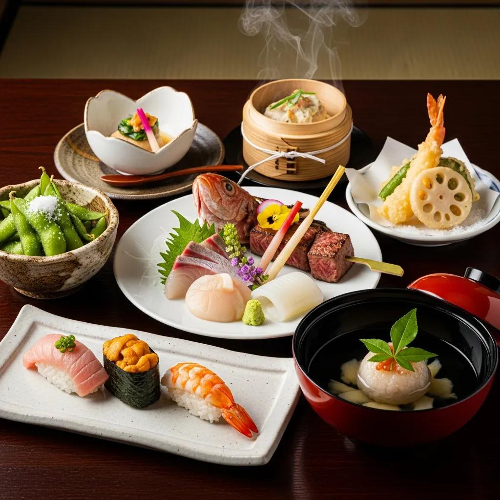 Elegant kaiseki meal with seasonal small plates highlighting Japanese multi-course dining