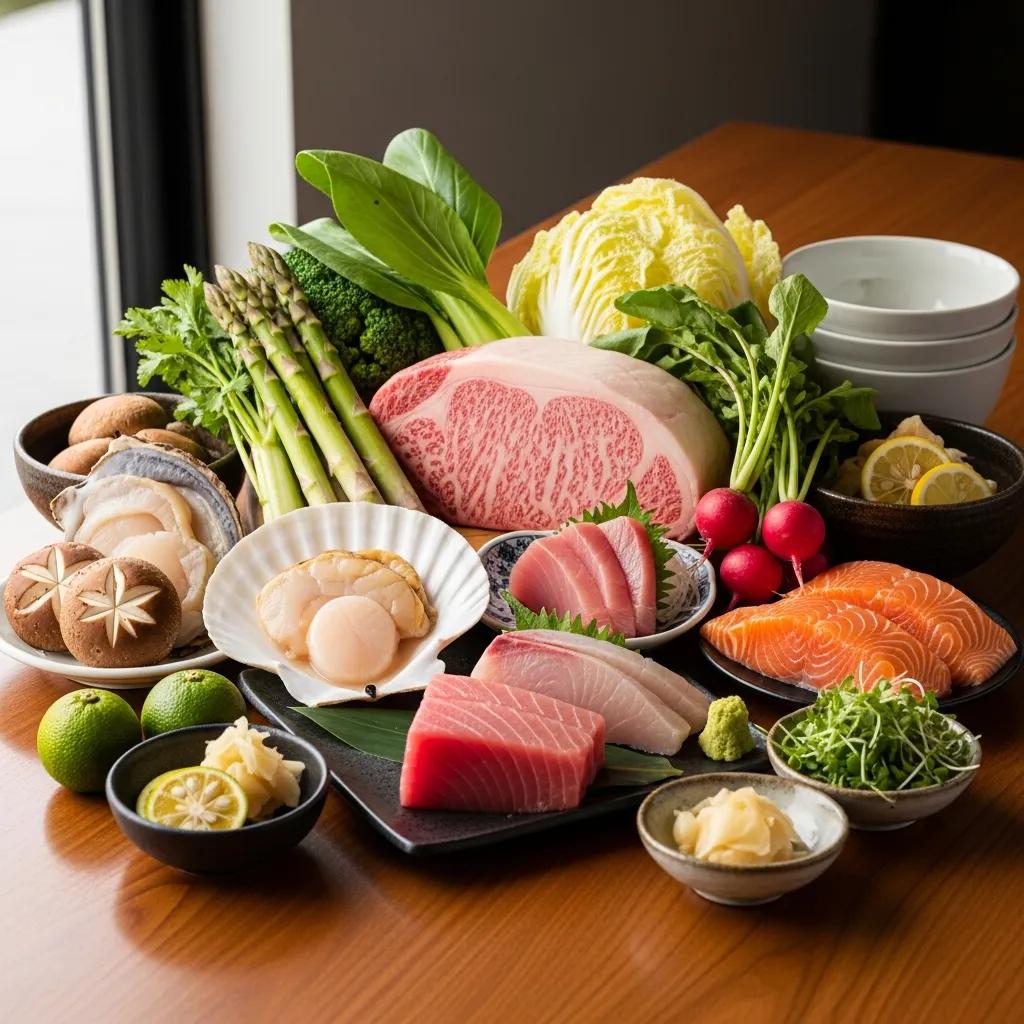 Seasonal, sustainable ingredients including A5 Wagyu and local vegetables